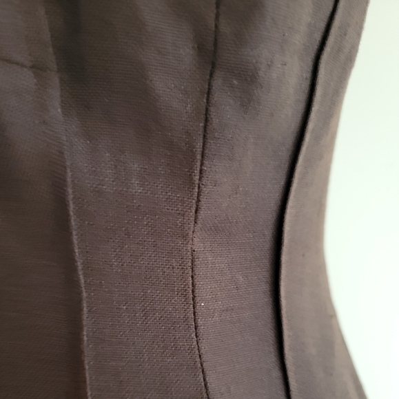 EUC Talbots Petites Chocolate Brown Sheath Dress Size 4/6P - Picture 4 of 11